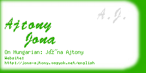 ajtony jona business card